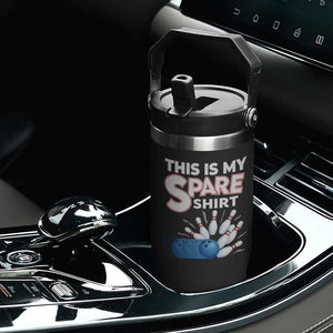 This Is My Spare Shirt Flip Straw Tumbler Bowling Pun Gift TS12 Print Your Wear