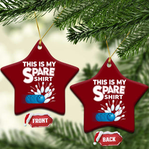 This Is My Spare Shirt Ceramic Ornament Bowling Pun Gift TS12 Print Your Wear