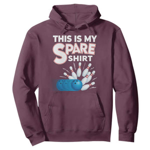 This Is My Spare Shirt Hoodie Bowling Pun Gift TS12 Maroon Print Your Wear