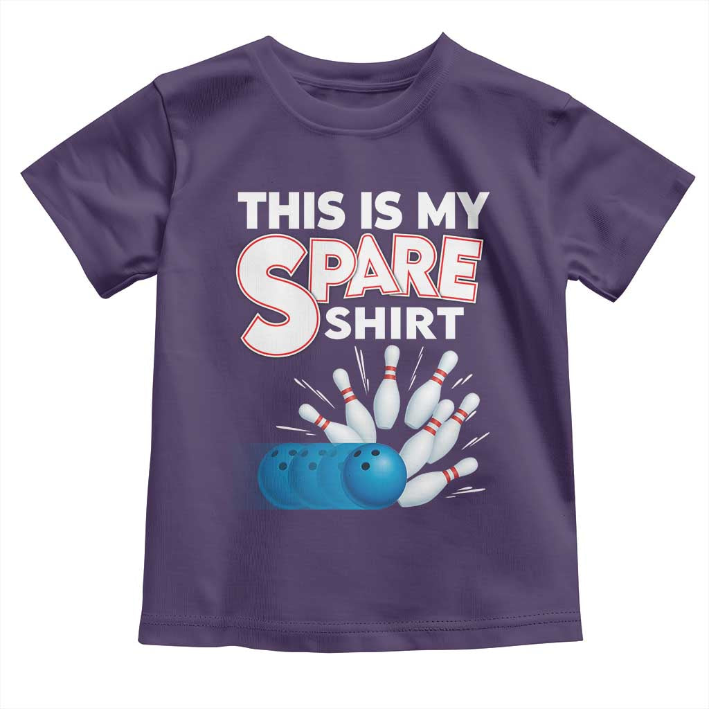 This Is My Spare Shirt Toddler T Shirt Bowling Pun Gift TS12 Purple Print Your Wear