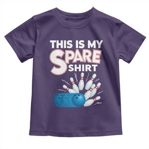 This Is My Spare Shirt Toddler T Shirt Bowling Pun Gift TS12 Purple Print Your Wear