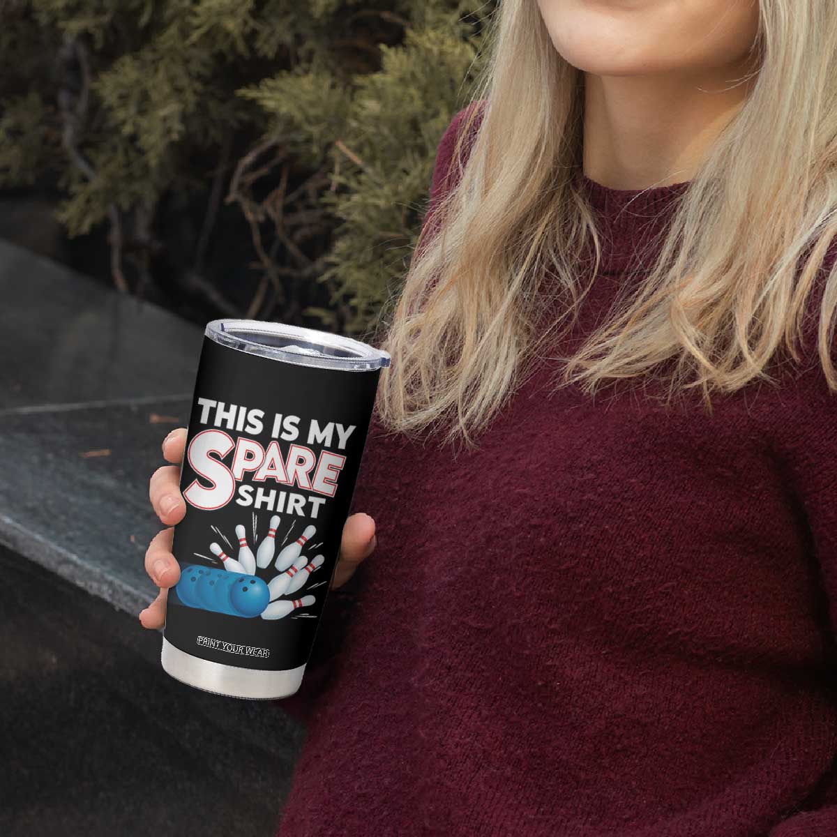 This Is My Spare Shirt Tumbler Cup Bowling Pun Gift TS12 Print Your Wear