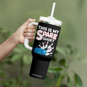 This Is My Spare Shirt Tumbler With Handle Bowling Pun Gift TS12 Print Your Wear