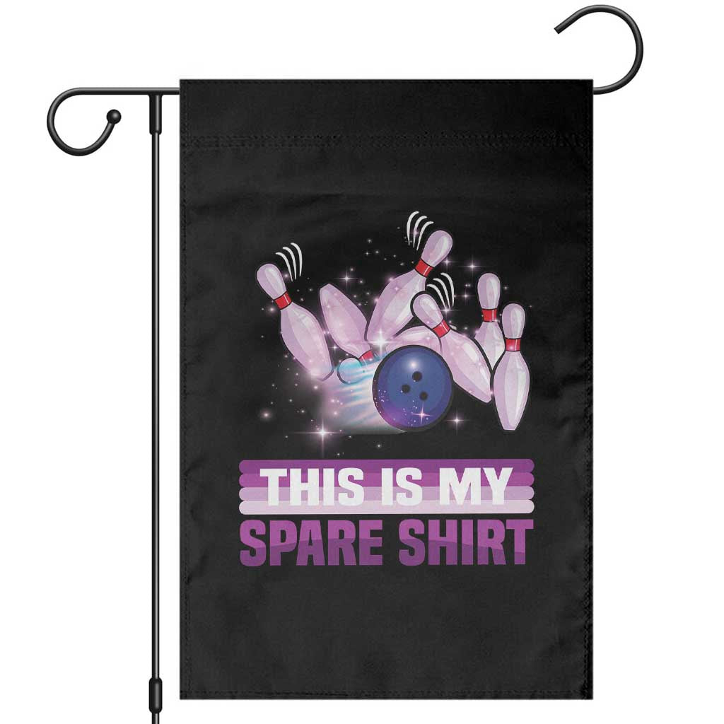 Funny Bowling Lover Garden Flag This Is My Spare Shirt Quote TS12 Black Print Your Wear