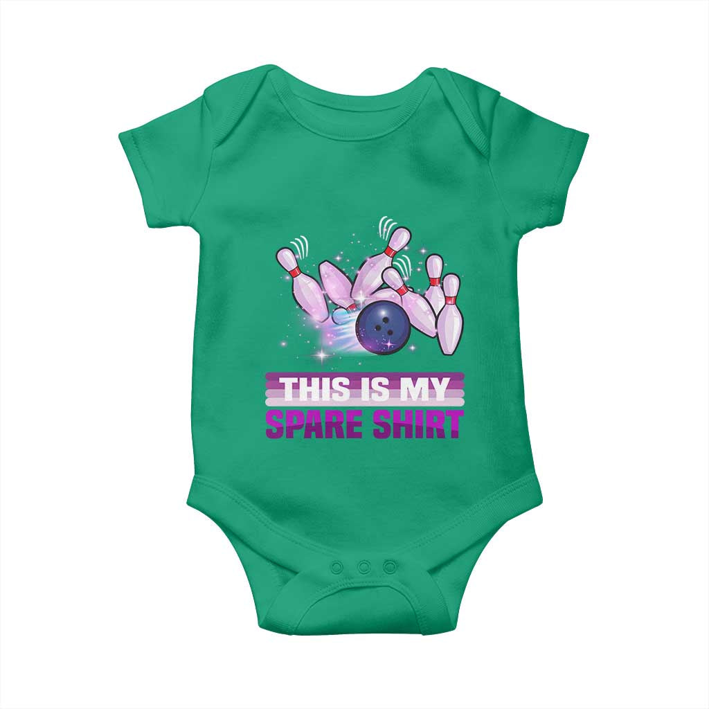 Funny Bowling Lover Baby Onesie This Is My Spare Shirt Quote TS12 Irish Green Print Your Wear