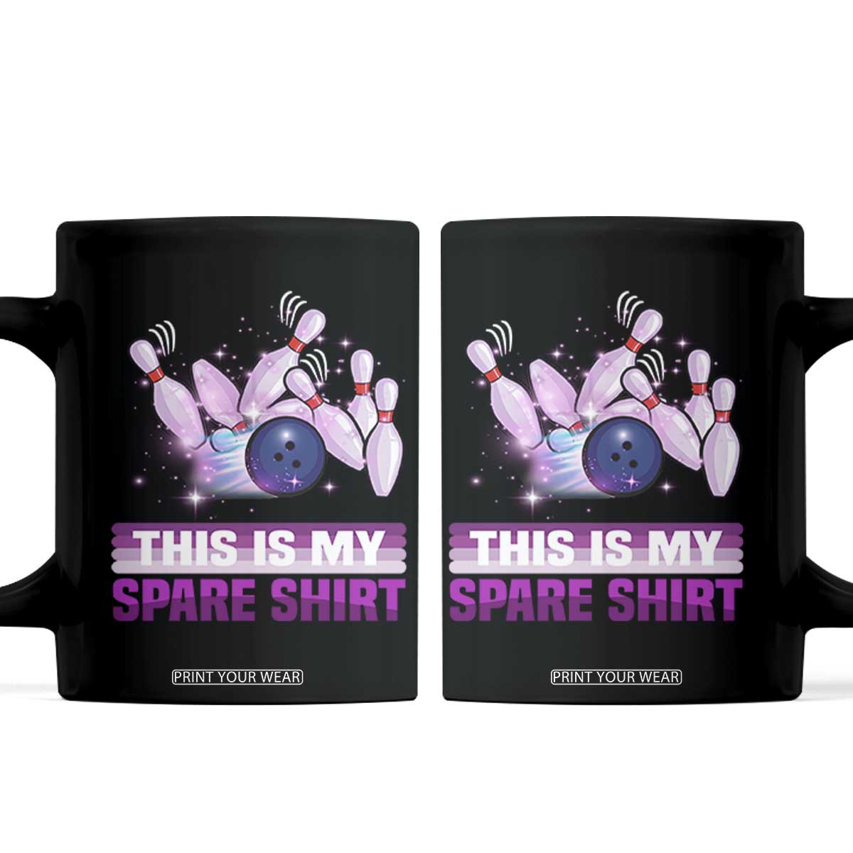 Funny Bowling Lover Coffee Mug This Is My Spare Shirt Quote TS12 Black Print Your Wear