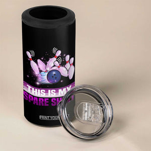 Funny Bowling Lover 4 in 1 Can Cooler Tumbler This Is My Spare Shirt Quote TS12 Print Your Wear