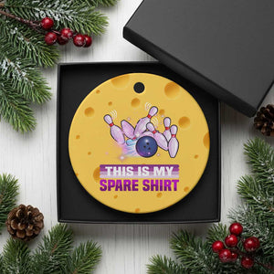 Funny Bowling Lover Ceramic Ornament This Is My Spare Shirt Quote TS12 1pc Yellow Cheese Print Your Wear