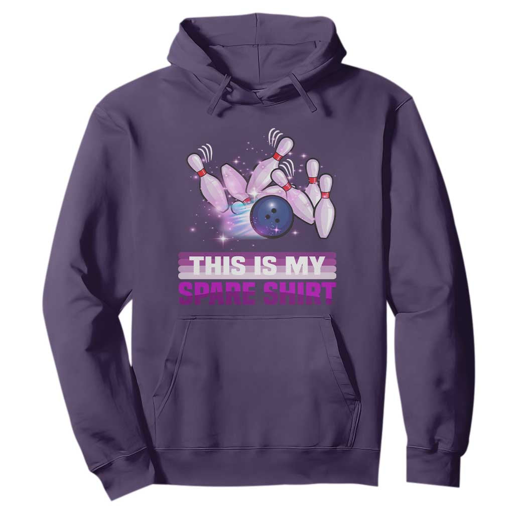 Funny Bowling Lover Hoodie This Is My Spare Shirt Quote TS12 Purple Print Your Wear