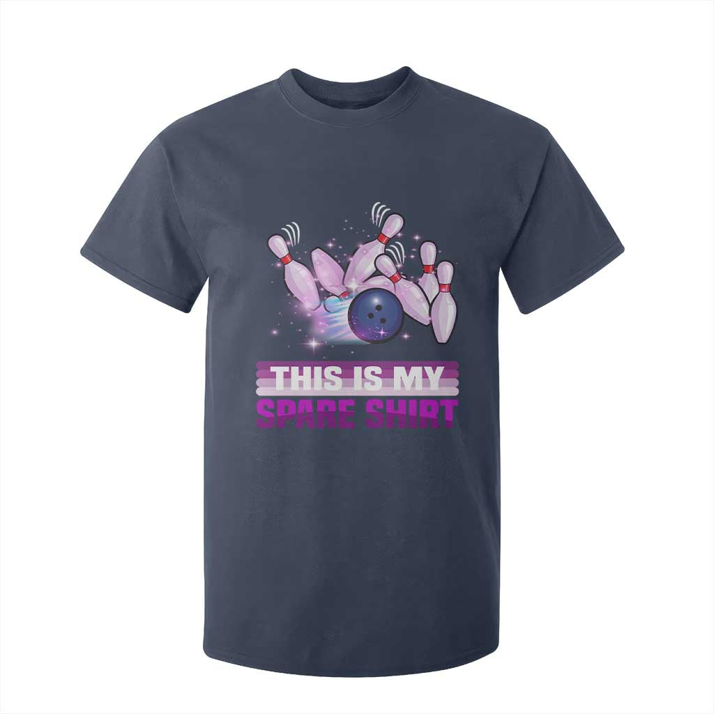 Funny Bowling Lover T Shirt For Kid This Is My Spare Shirt Quote TS12 Navy Print Your Wear