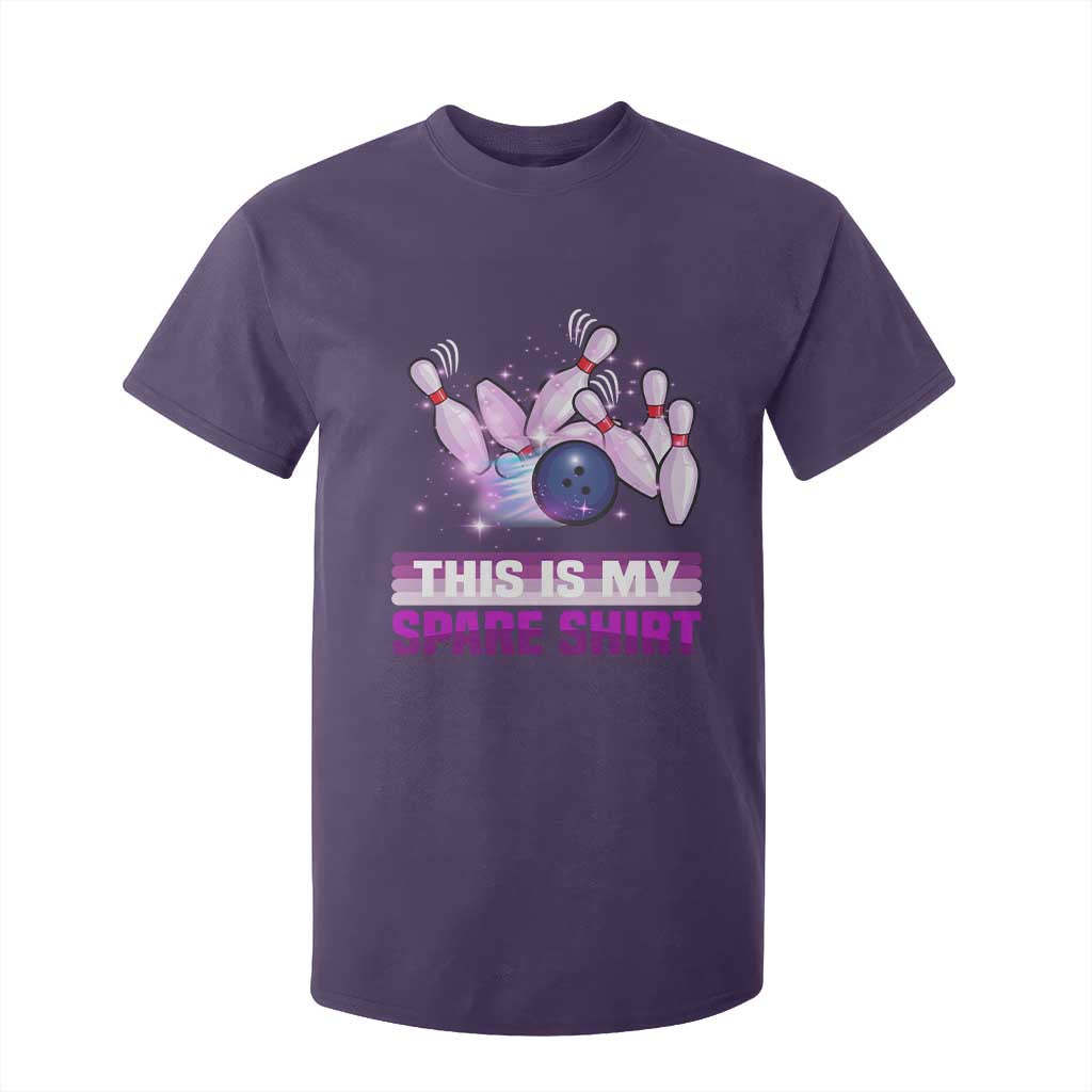 Funny Bowling Lover T Shirt For Kid This Is My Spare Shirt Quote TS12 Purple Print Your Wear