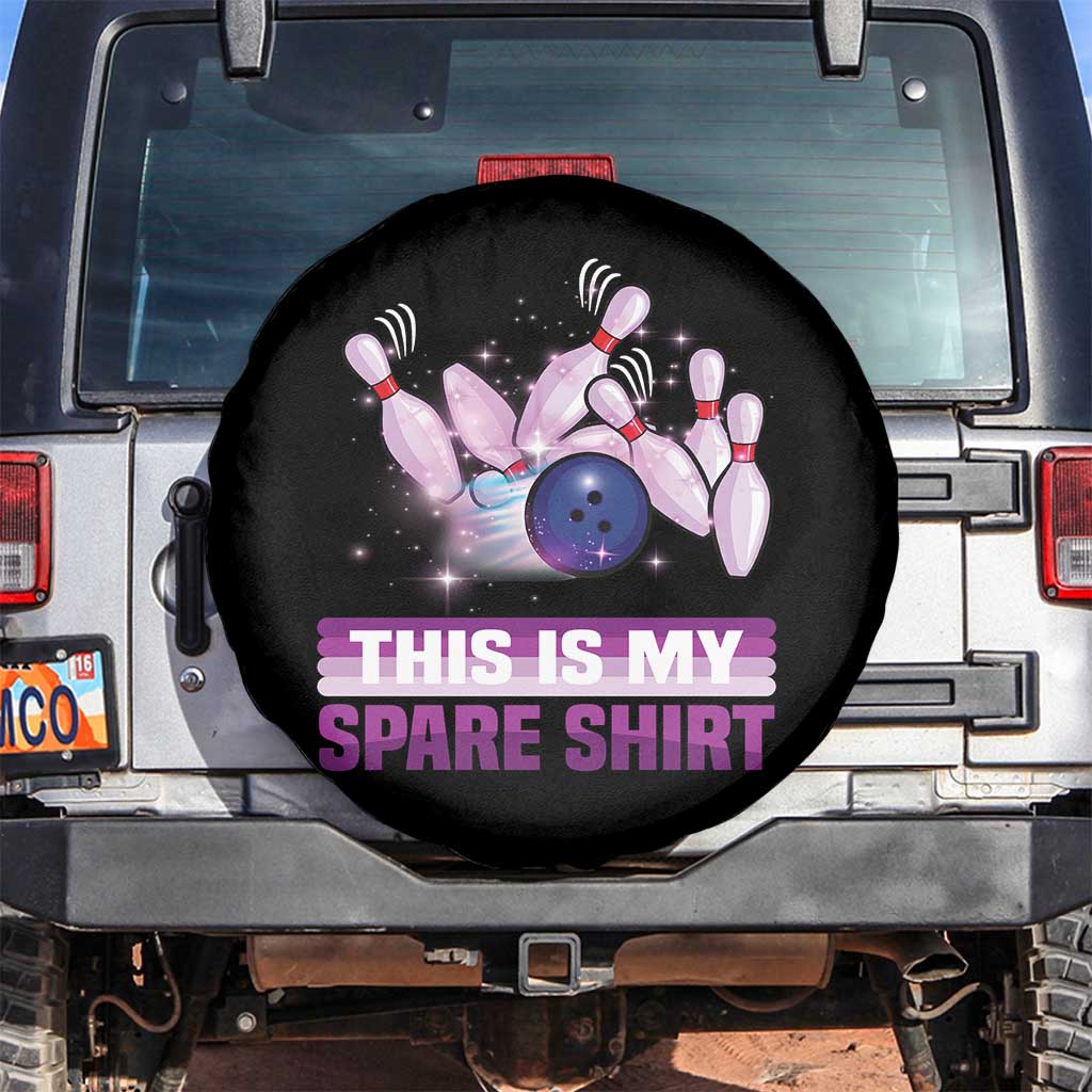 Funny Bowling Lover Spare Tire Cover This Is My Spare Shirt Quote TS12 No hole Black Print Your Wear