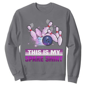 Funny Bowling Lover Sweatshirt This Is My Spare Shirt Quote TS12 Charcoal Print Your Wear