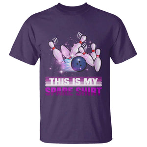 Funny Bowling Lover T Shirt This Is My Spare Shirt Quote TS12 Purple Print Your Wear