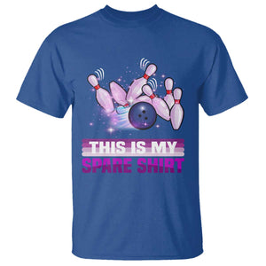 Funny Bowling Lover T Shirt This Is My Spare Shirt Quote TS12 Royal Blue Print Your Wear