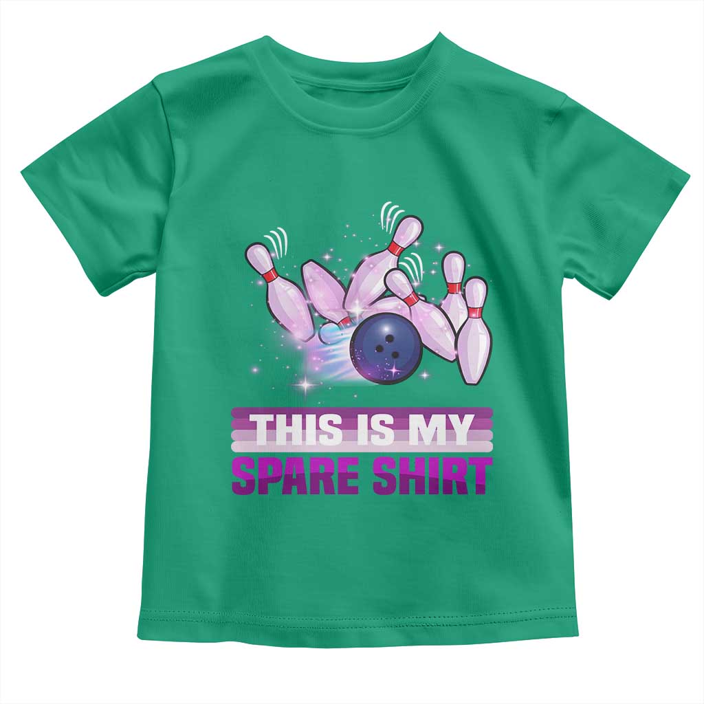 Funny Bowling Lover Toddler T Shirt This Is My Spare Shirt Quote TS12 Irish Green Print Your Wear