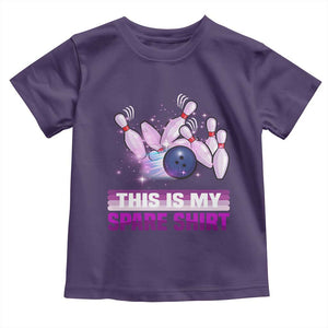 Funny Bowling Lover Toddler T Shirt This Is My Spare Shirt Quote TS12 Purple Print Your Wear