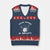 Funny Bowling Team Gift V-Neck Knit Sweater Vest Who Gives A Split Quote TS12 Navy Red Print Your Wear