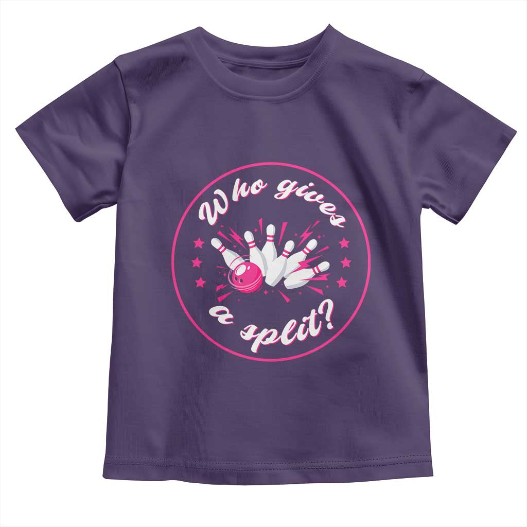 Funny Bowling Quote Toddler T Shirt Who Gives A Split For Women TS12 Purple Print Your Wear