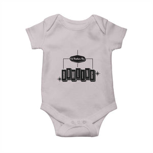 Id Rather Be Bowling Baby Onesie Funny Bowler Gift TS12 Ice Gray Print Your Wear