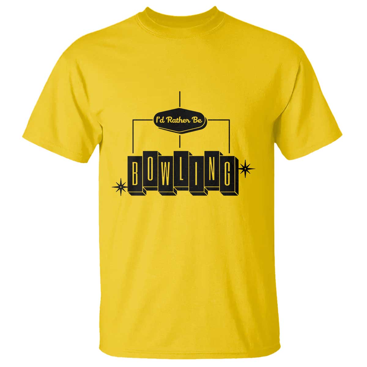 Id Rather Be Bowling T Shirt Funny Bowler Gift TS12 Daisy Print Your Wear