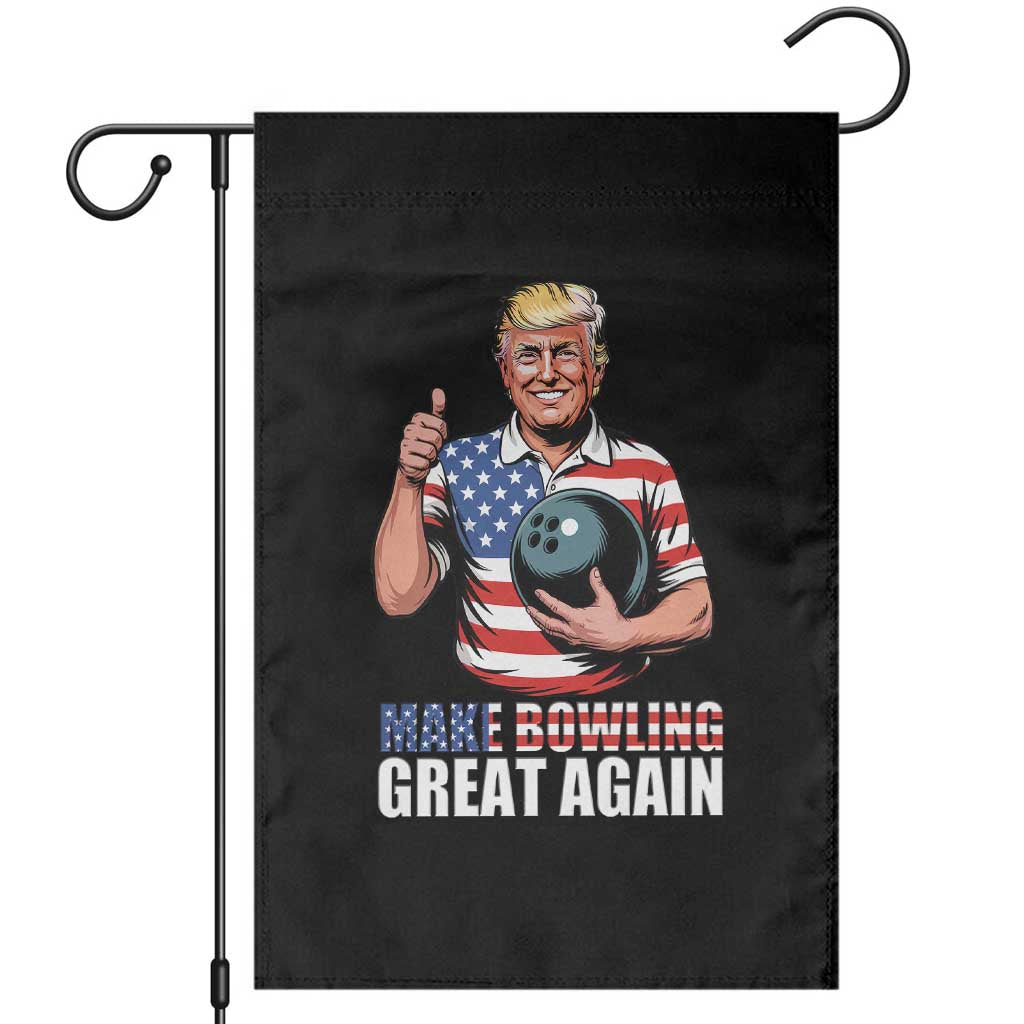 Make Bowling Great Again Garden Flag Funny Trump Bowling Gift - Print Your Wear