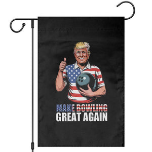 Make Bowling Great Again Garden Flag Funny Trump Bowling Gift - Print Your Wear
