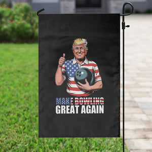 Make Bowling Great Again Garden Flag Funny Trump Bowling Gift - Print Your Wear
