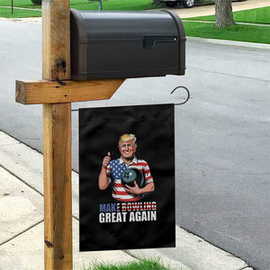 Make Bowling Great Again Garden Flag Funny Trump Bowling Gift - Print Your Wear