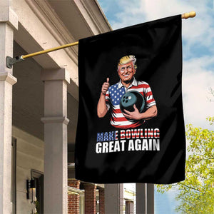 Make Bowling Great Again Garden Flag Funny Trump Bowling Gift - Print Your Wear