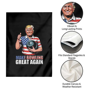 Make Bowling Great Again Garden Flag Funny Trump Bowling Gift - Print Your Wear