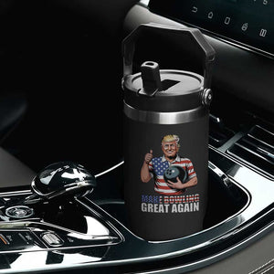Make Bowling Great Again Flip Straw Tumbler Funny Trump Bowling Gift TS12 Print Your Wear