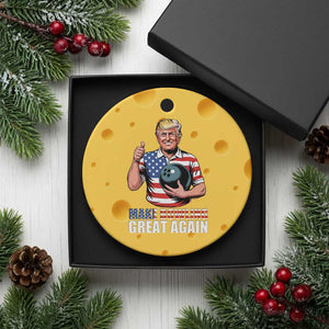 Make Bowling Great Again Ceramic Ornament Funny Trump Bowling Gift TS12 1pc Yellow Cheese Print Your Wear