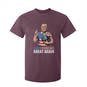 Make Bowling Great Again T Shirt For Kid Funny Trump Bowling Gift TS12 Maroon Print Your Wear