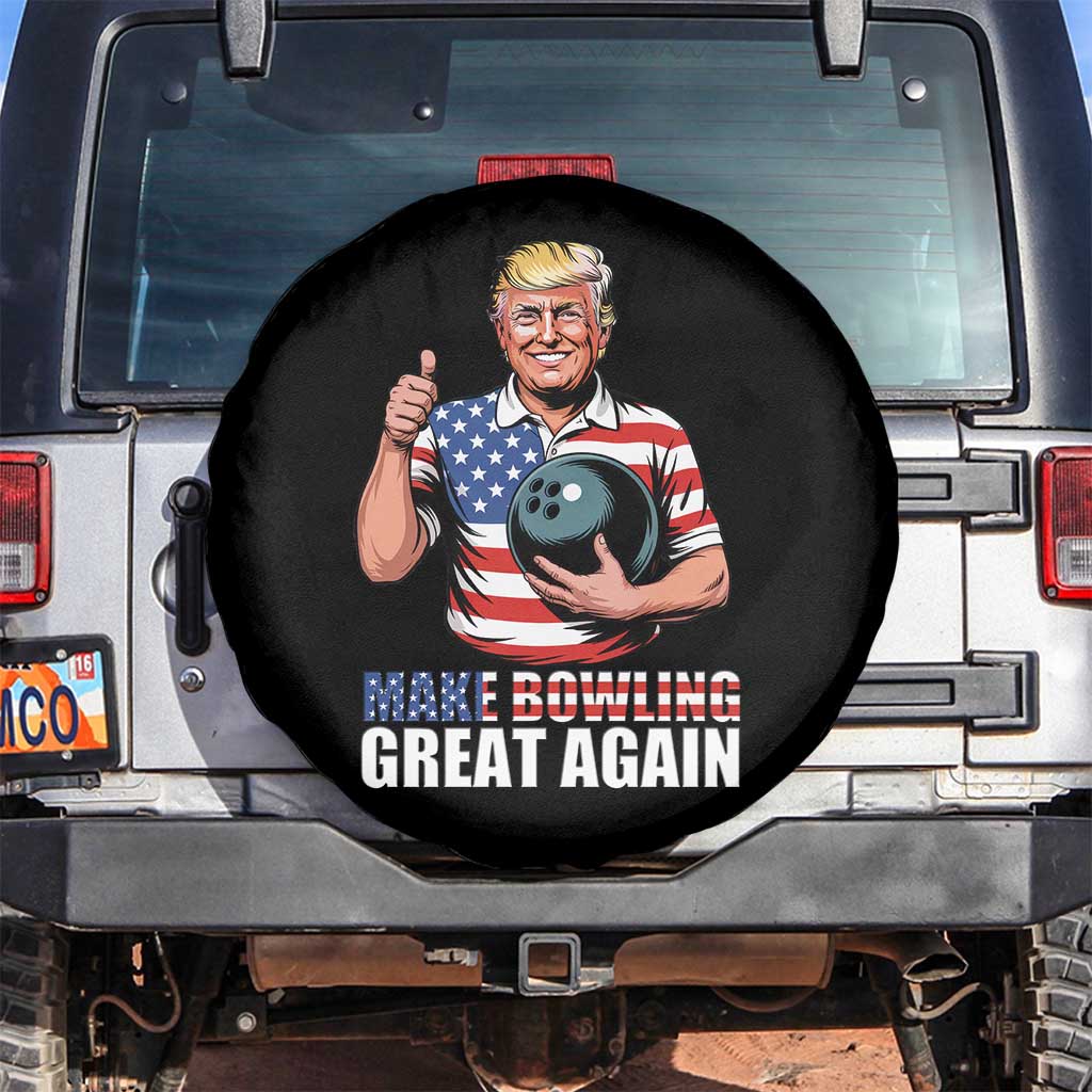 Make Bowling Great Again Spare Tire Cover Funny Trump Bowling Gift TS12 No hole Black Print Your Wear