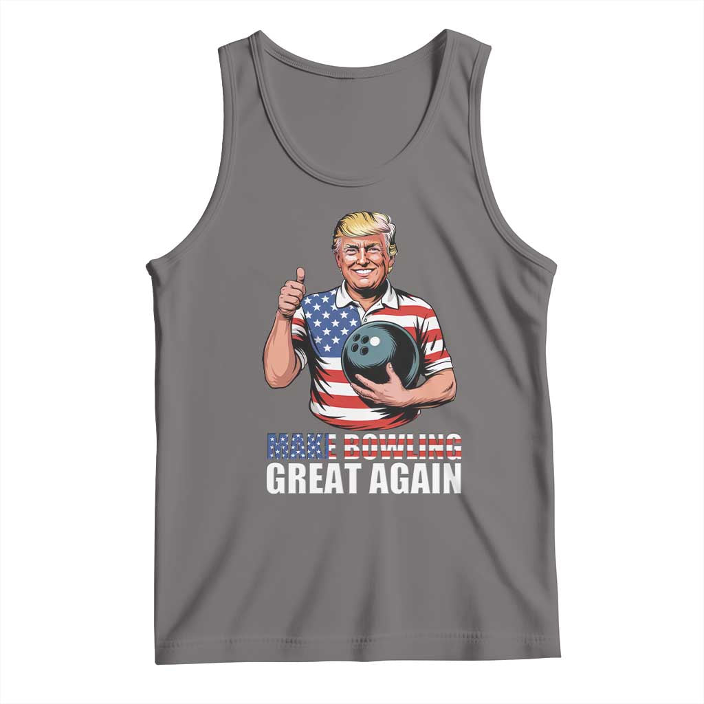 Make Bowling Great Again Tank Top Funny Trump Bowling Gift TS12 Deep Heather Print Your Wear