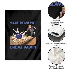 Make Bowling Great Again Garden Flag Funny Bowler Gift - Print Your Wear