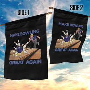 Make Bowling Great Again Garden Flag Funny Bowler Gift - Print Your Wear