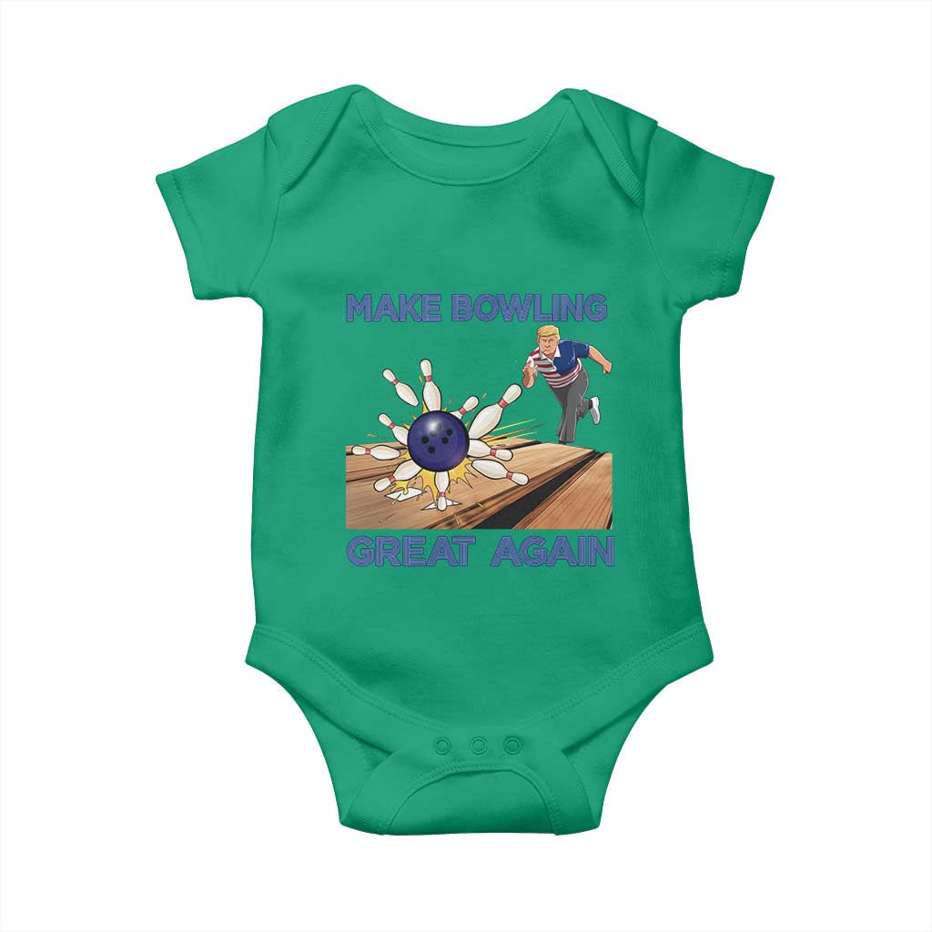 Make Bowling Great Again Baby Onesie Funny Bowler Gift TS12 Irish Green Print Your Wear