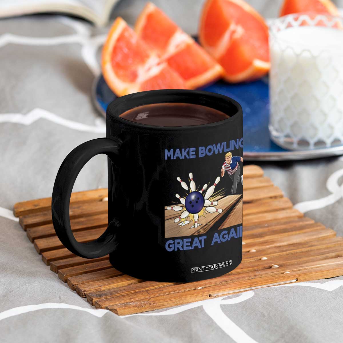 Make Bowling Great Again Coffee Mug Funny Bowler Gift TS12 Print Your Wear