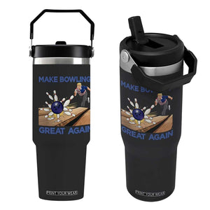 Make Bowling Great Again Flip Straw Tumbler Funny Bowler Gift TS12 One Size: 30 oz Black Print Your Wear