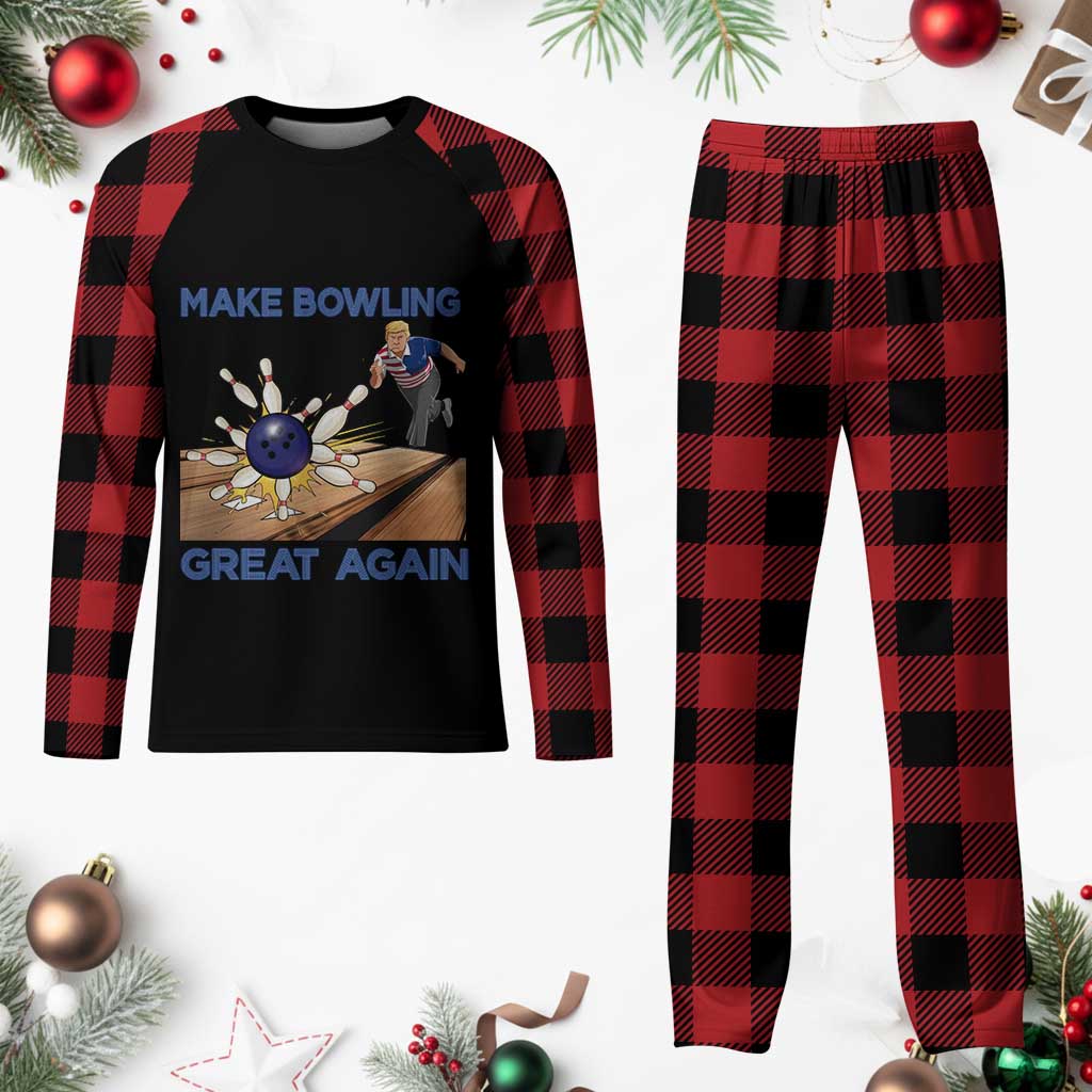 Make Bowling Great Again Plaid Pajama Set Funny Bowler Gift TS12 Buffalo Plaid Print Your Wear