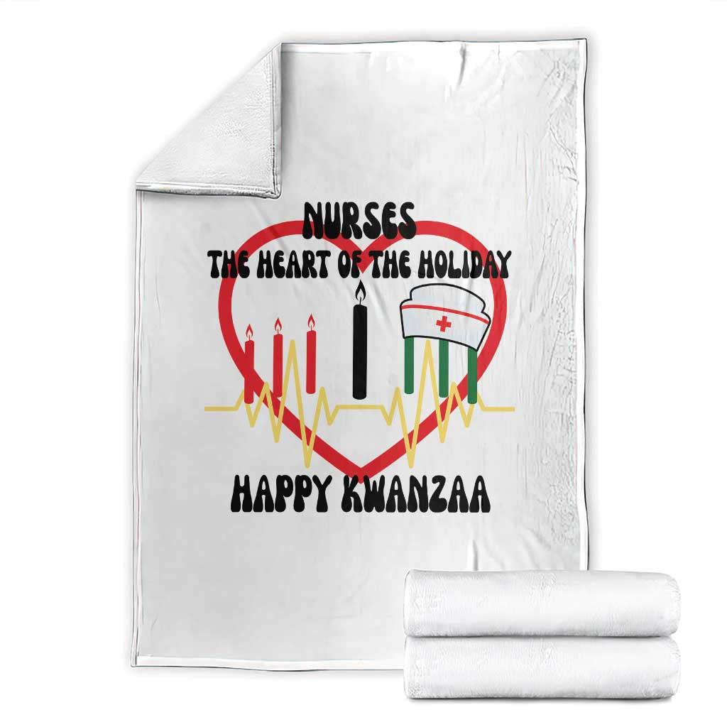 Nurse The Heart Of The Holiday Throw Blanket Happy Kwanzaa Medical Gift TS12 White Print Your Wear