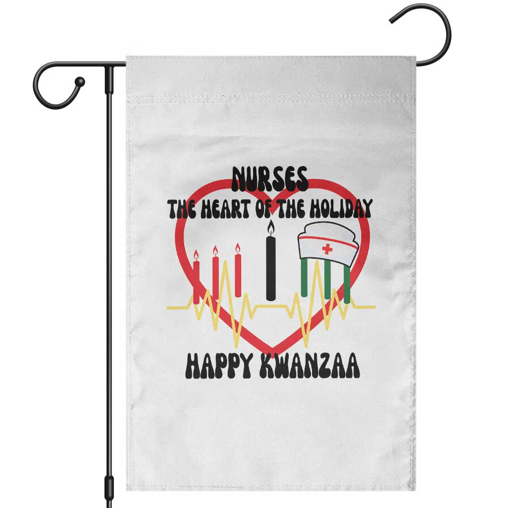Nurse The Heart Of The Holiday Garden Flag Happy Kwanzaa Medical Gift TS12 White Print Your Wear