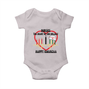 Nurse The Heart Of The Holiday Baby Onesie Happy Kwanzaa Medical Gift TS12 Ice Gray Print Your Wear