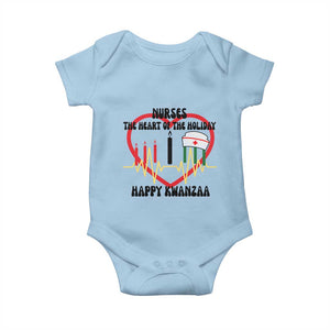 Nurse The Heart Of The Holiday Baby Onesie Happy Kwanzaa Medical Gift TS12 Light Blue Print Your Wear