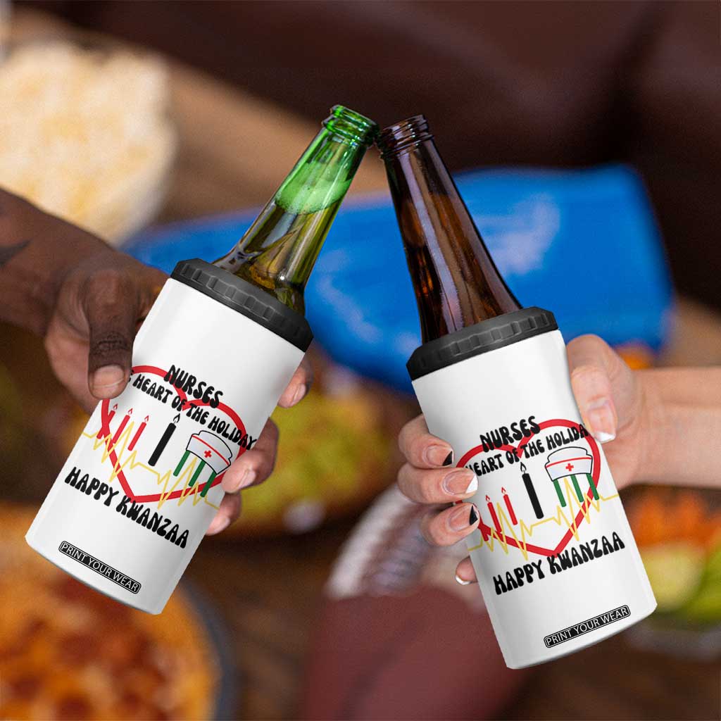 Nurse The Heart Of The Holiday 4 in 1 Can Cooler Tumbler Happy Kwanzaa Medical Gift TS12 Print Your Wear