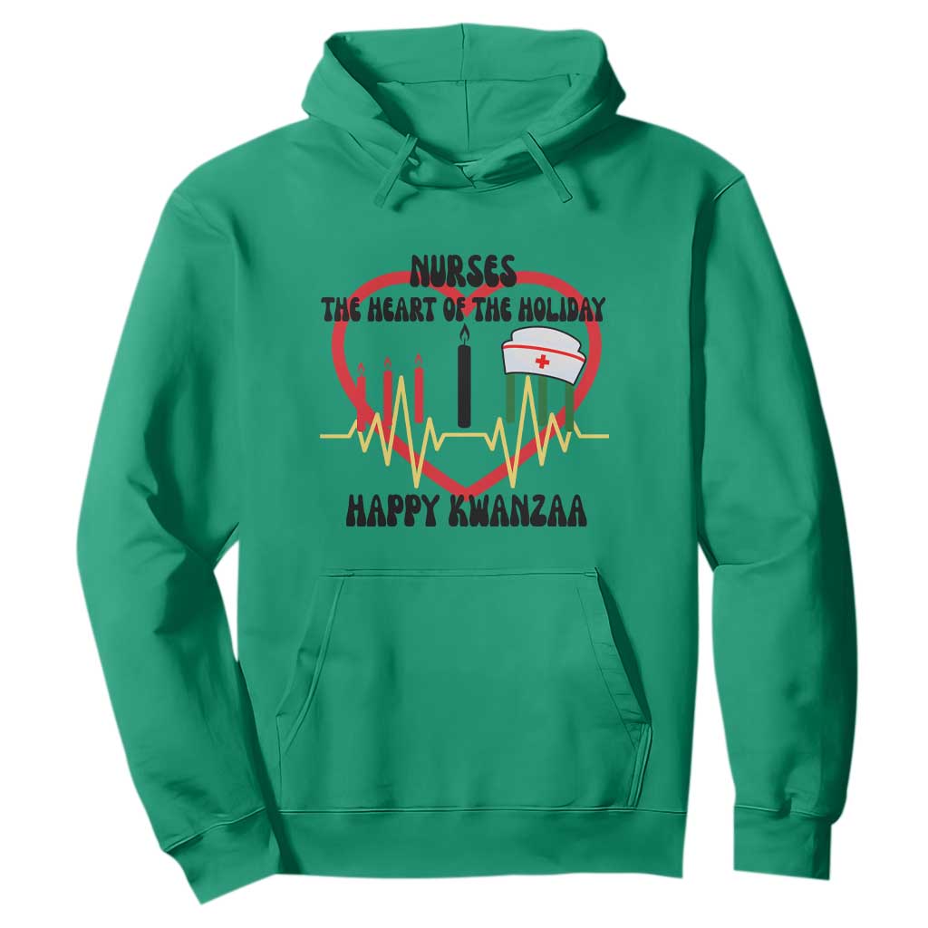 Nurse The Heart Of The Holiday Hoodie Happy Kwanzaa Medical Gift TS12 Irish Green Print Your Wear