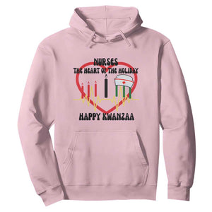 Nurse The Heart Of The Holiday Hoodie Happy Kwanzaa Medical Gift TS12 Light Pink Print Your Wear