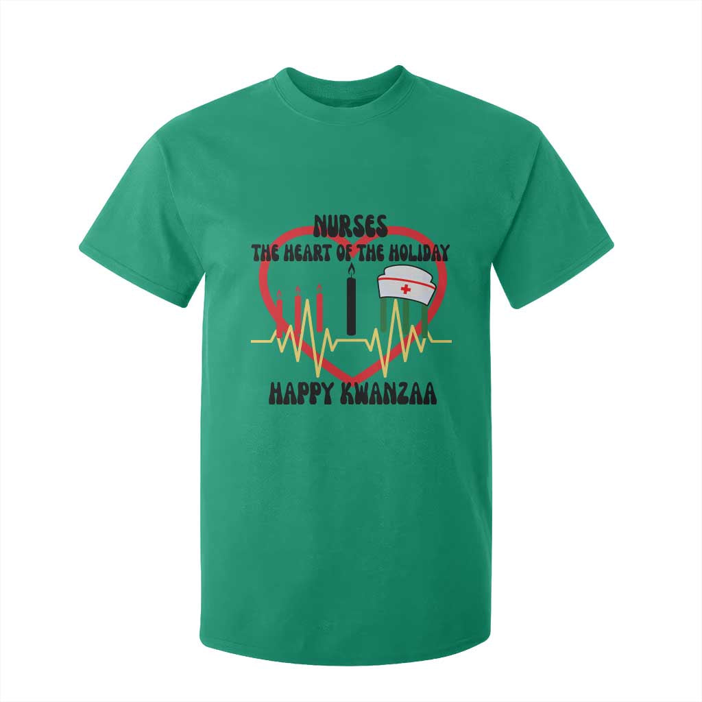 Nurse The Heart Of The Holiday T Shirt For Kid Happy Kwanzaa Medical Gift TS12 Irish Green Print Your Wear